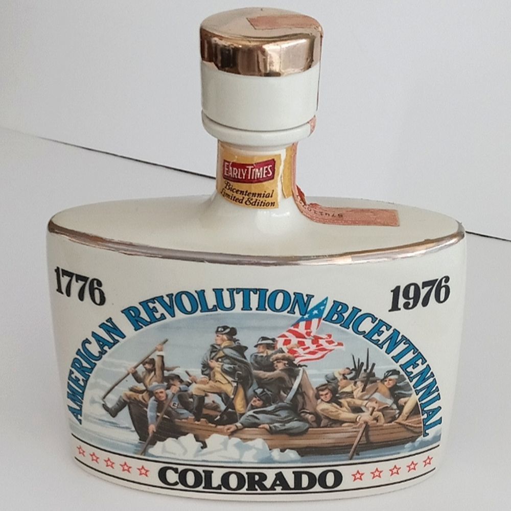 Early Time American Revolution 1776-1976 Bicentennial Decanter Colorado